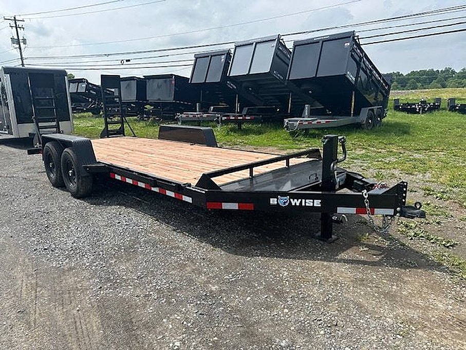 2024 BWise 7 x 18 Equipment Trailer β Heavy Duty Ladder Ramps β Used