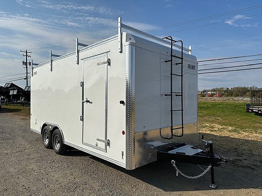 Car Mate 8.5 x 18 Enclosed Cargo Trailer β Contractor β Barn Doors β Used